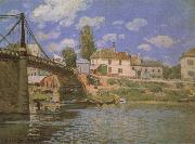 Alfred Sisley The Bridge at Villeneuve-la-Garenne Sweden oil painting artist